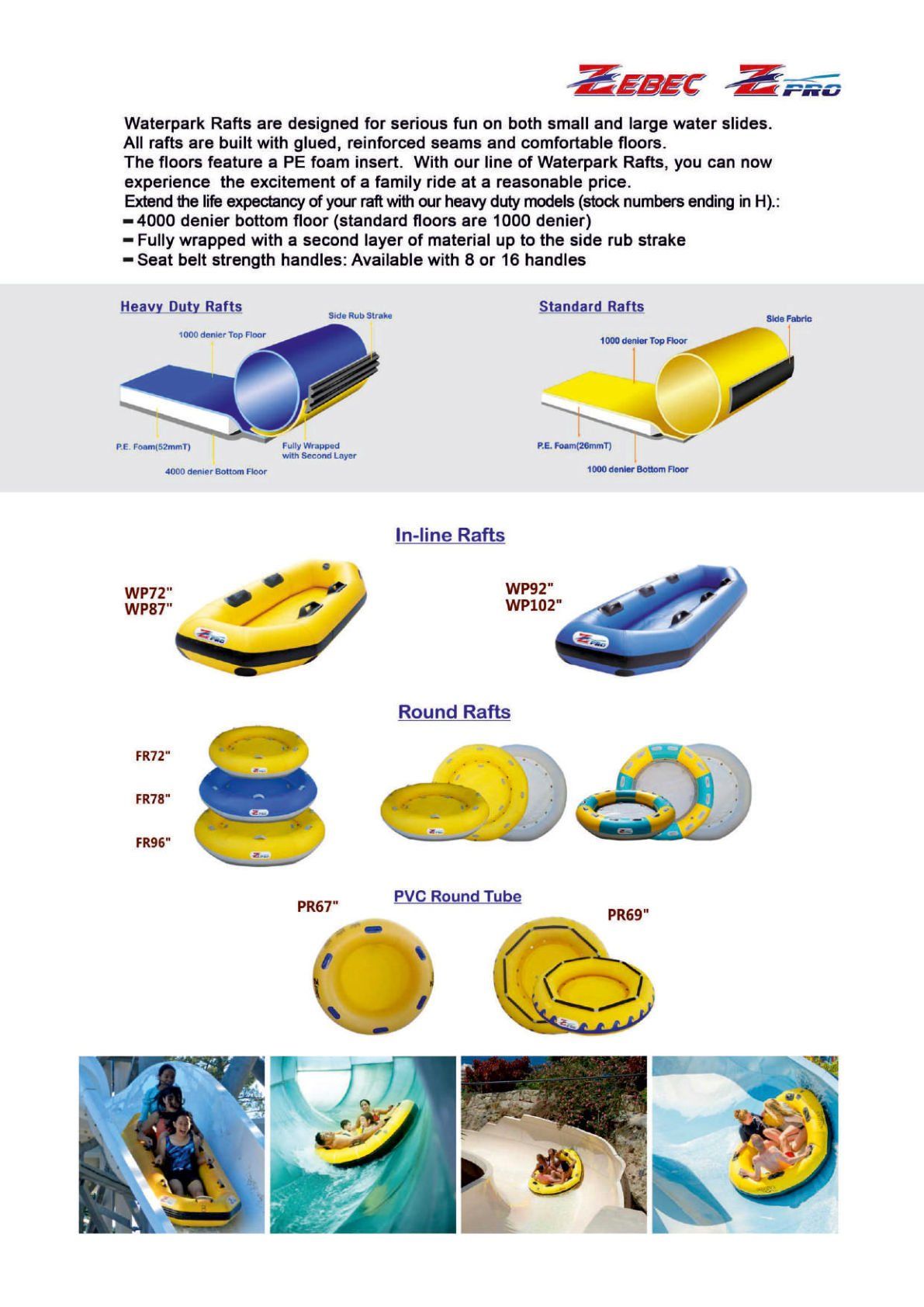 Catalogue page 05: Waterpark rafts